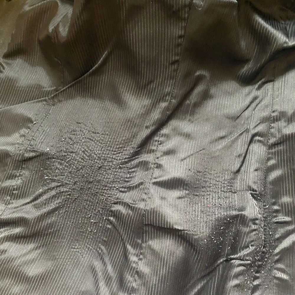 Danier Leather Black Vintage Snap Button Long Moto Blazer Jacket Size M - Picture 17 of 17